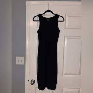 Black Rib Sweater Dress